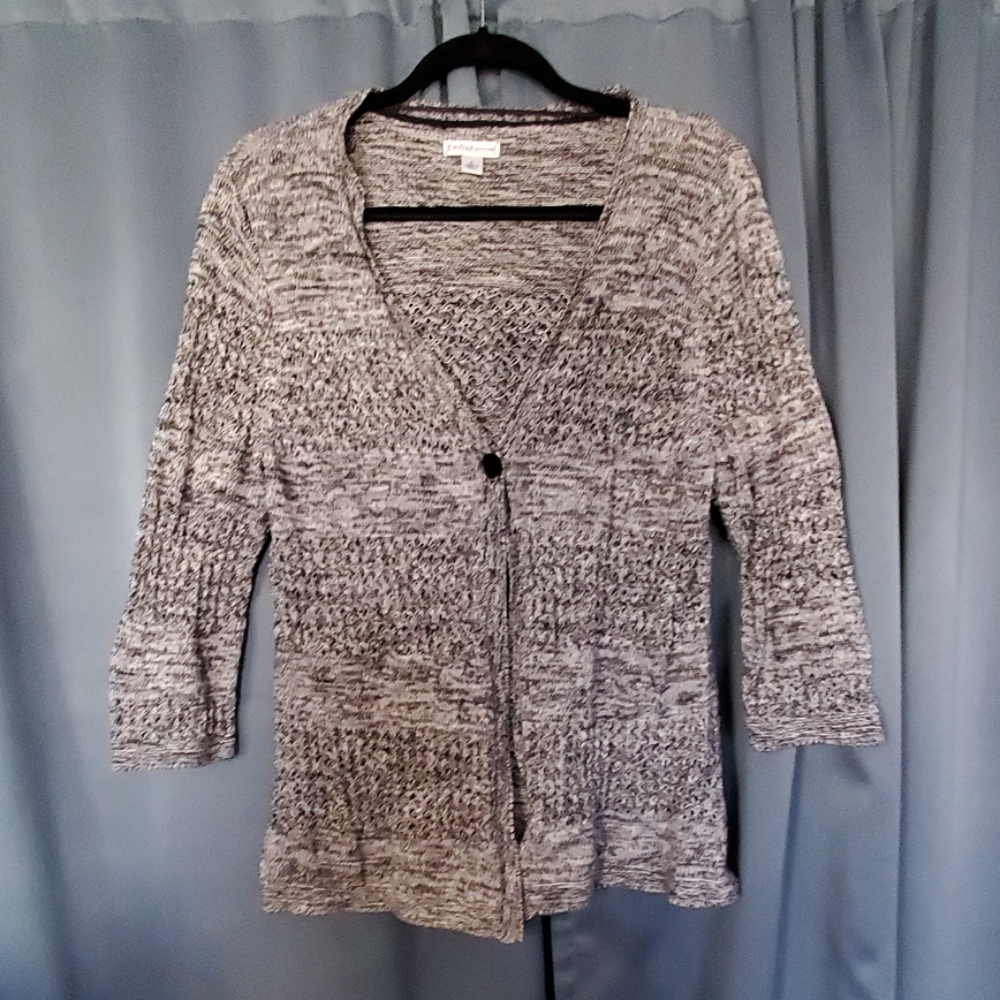 3/4 sleeve 1 button cardigan